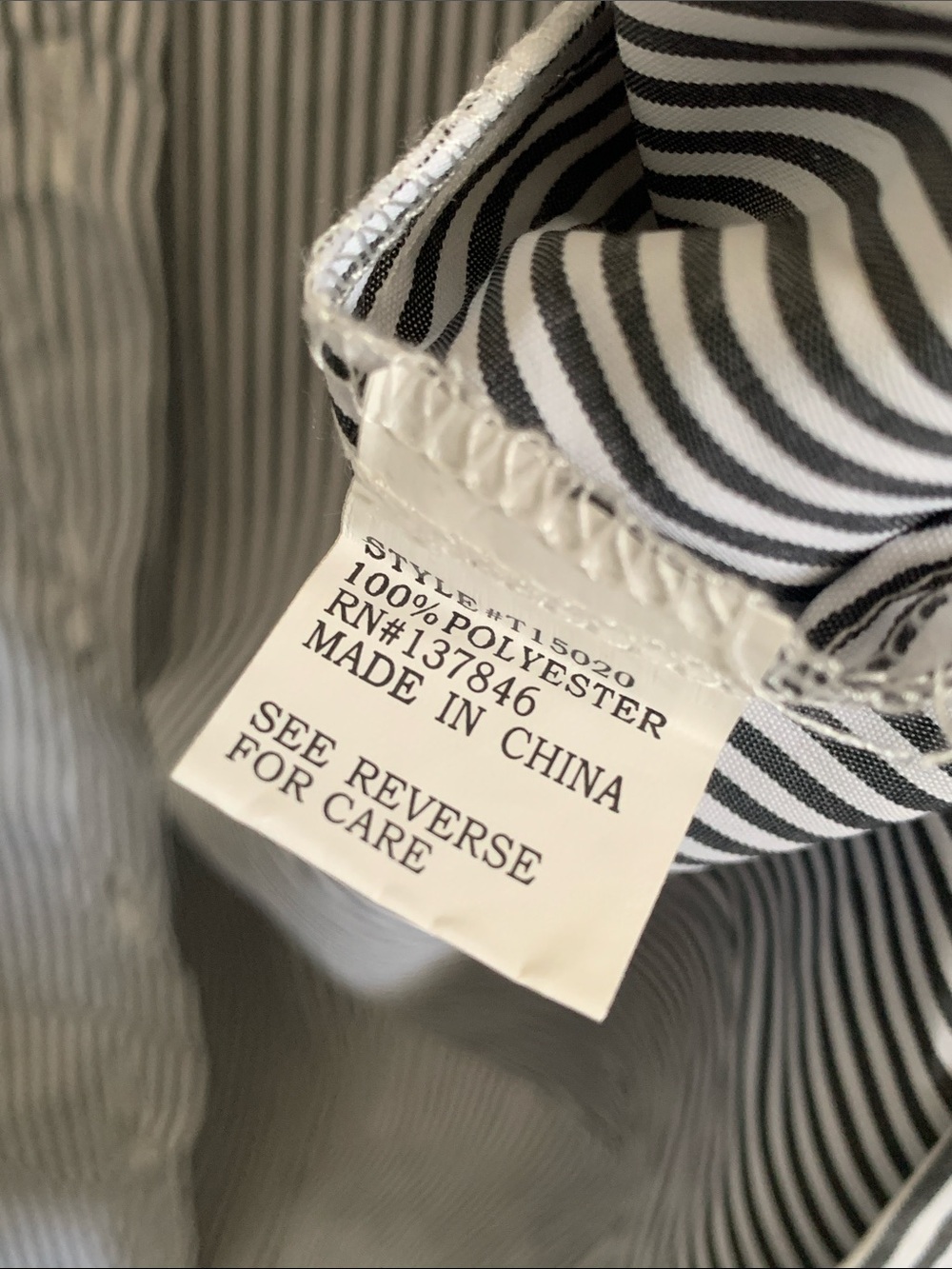 Kontrol Grey & White Striped Button Down Shirt with Floral Embroidery - Picture 8 of 11